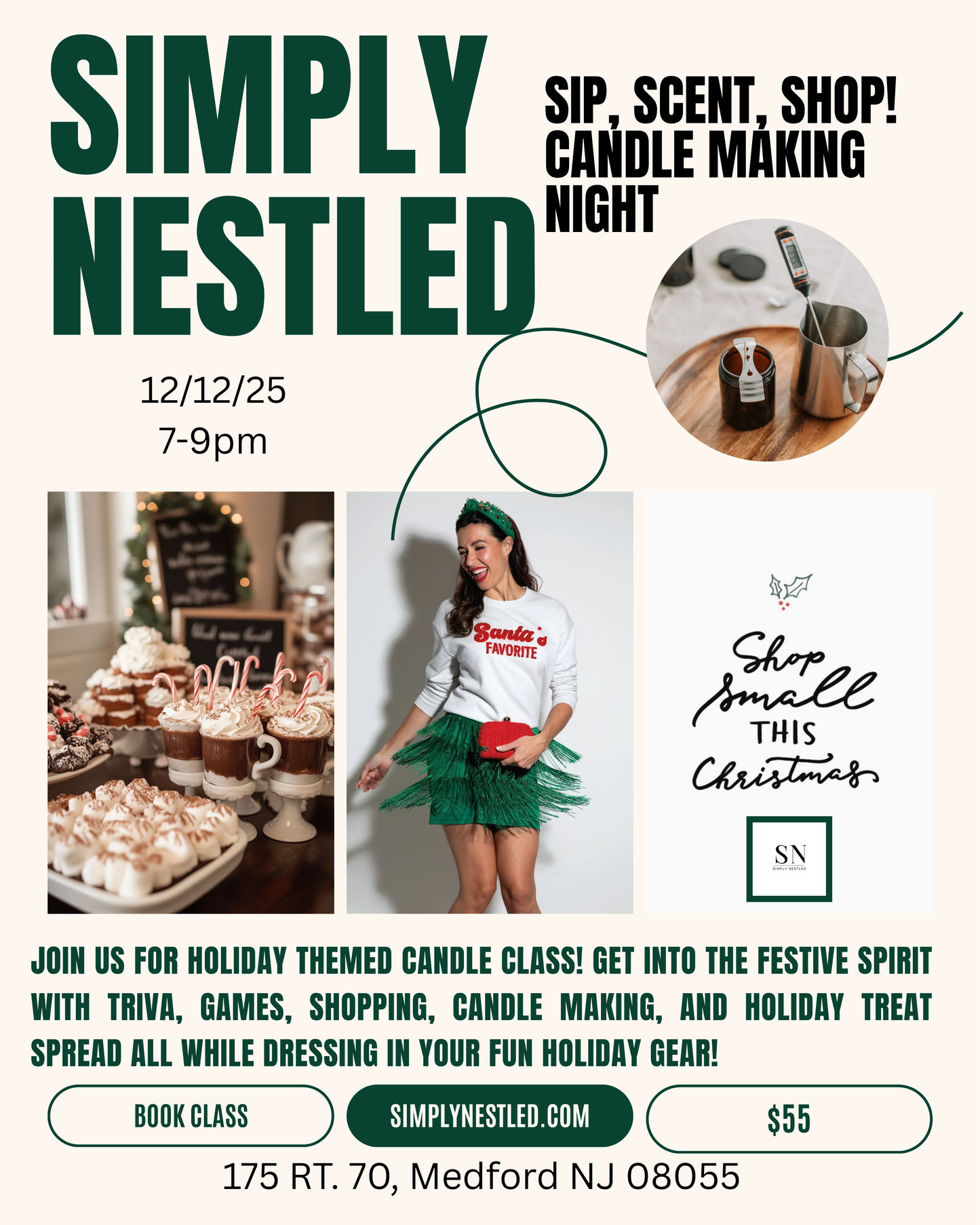 Sip, Scent, Shop! Candle Making Night 12/12/25