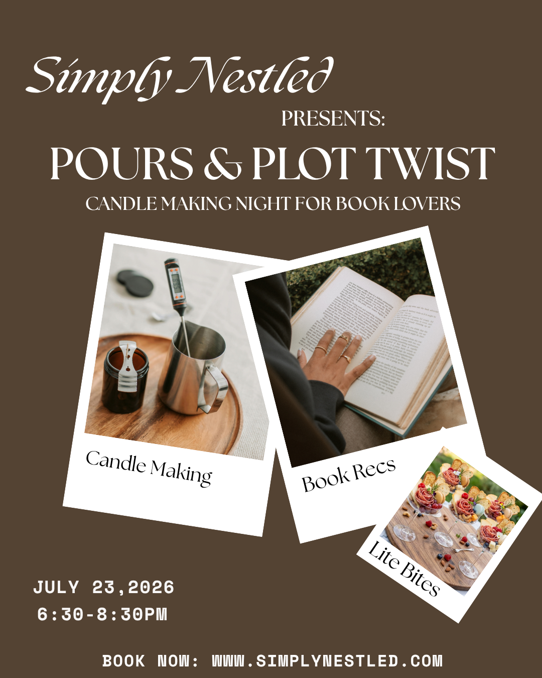 Pours & Plot Twist - Candle Making Night For Book Lovers 7/23/26