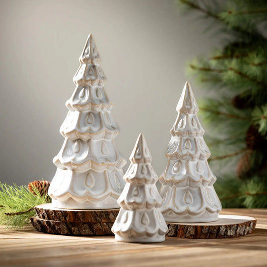 Ceramic White Christmas trees